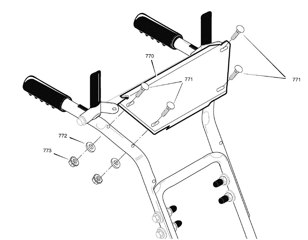 Control Panel (1738683) Diagram and Parts List for 1695731 2009 Briggs and Stratton Snow Blower